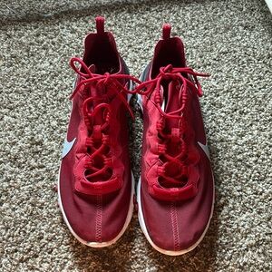 Red Nike react shoes